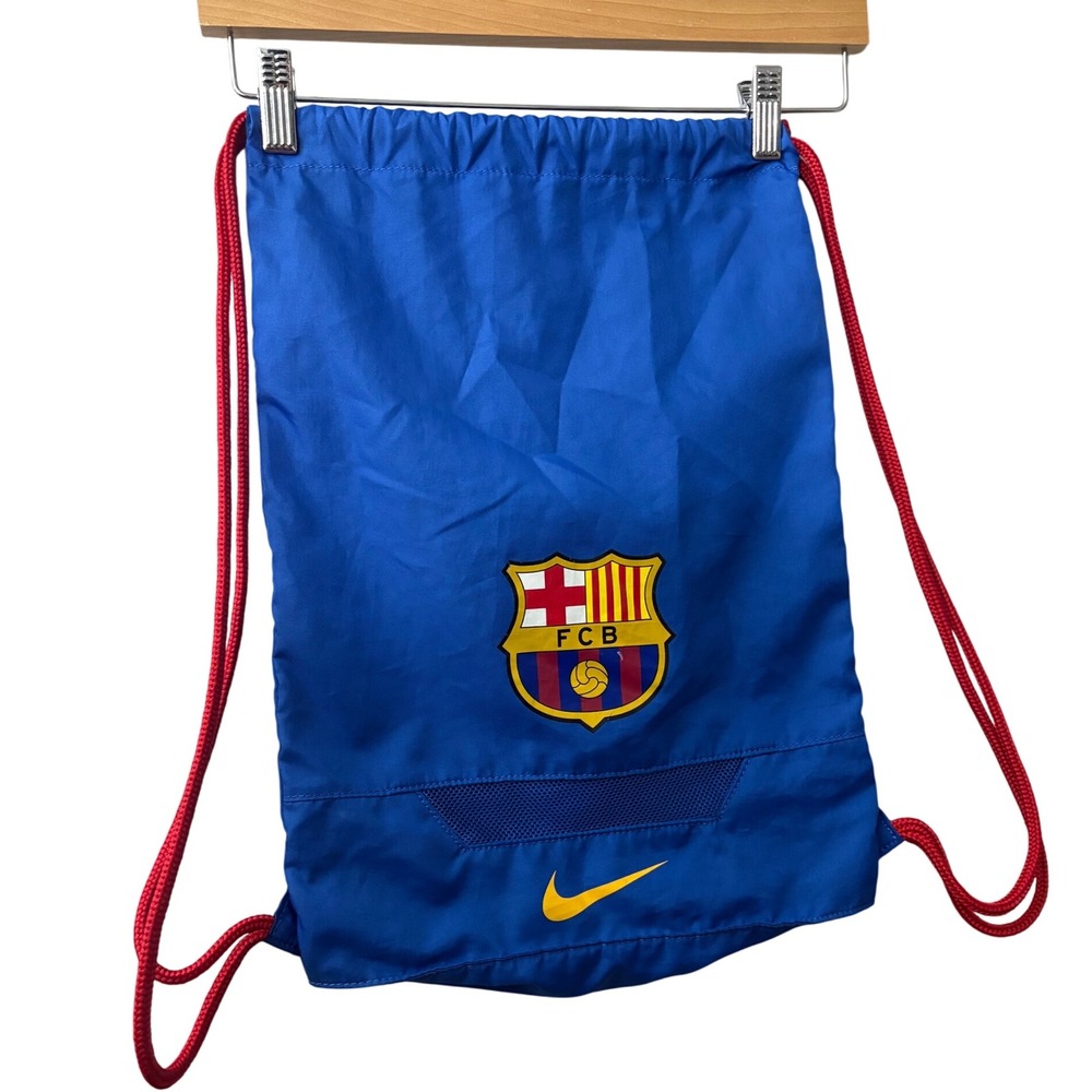 Nike FC Barcelona Drawstring Backpack Gym Sack Bag Blue Red Futbol Soccer‎ FCB